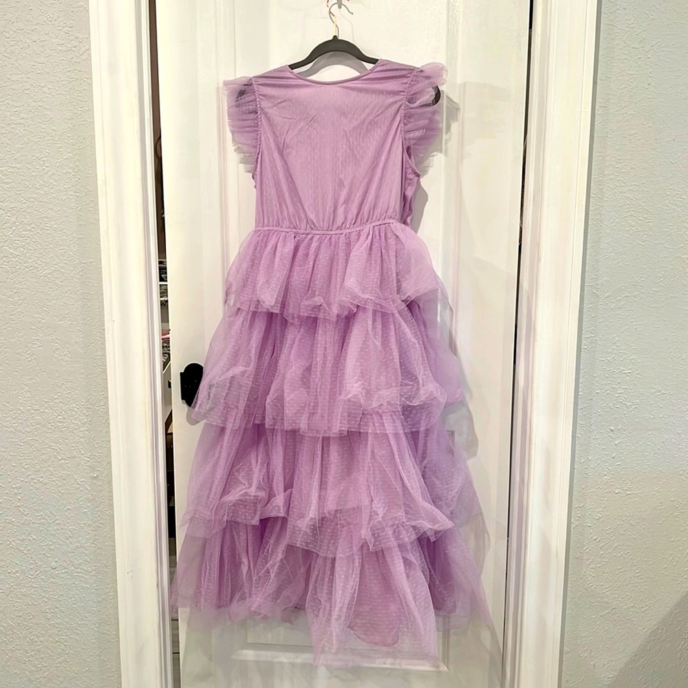 Lilac t- length formal dress NWOT size large